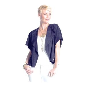 Chico's New Chico's navy faux suede waterfall jacket Size
1 = US 8 or Medium